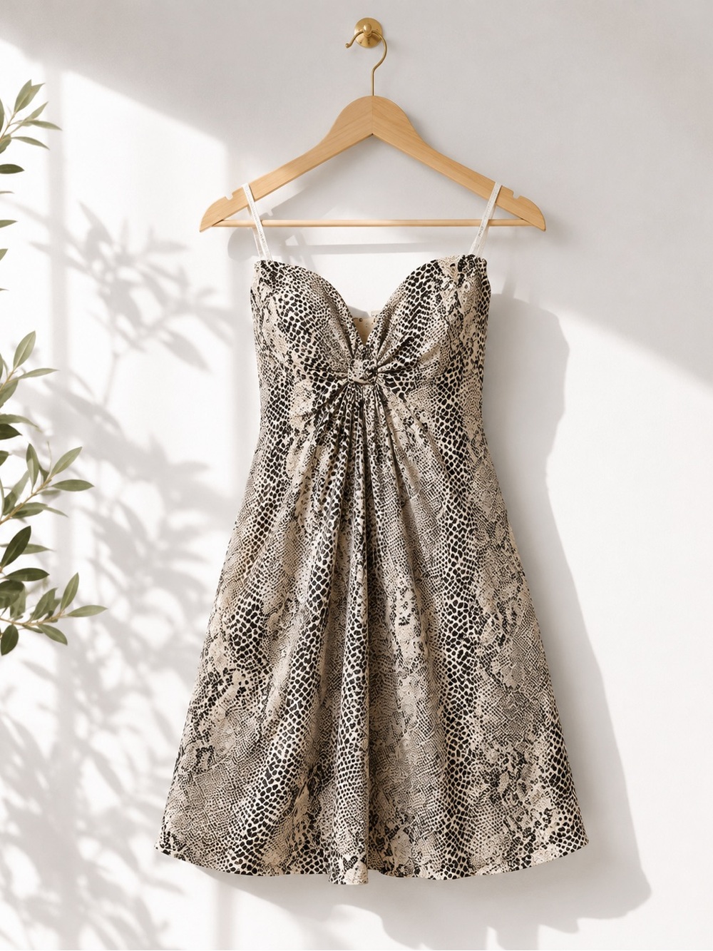 Zimmermann NWT Python Print Silk Strapless Mini Dress Size 0 XS